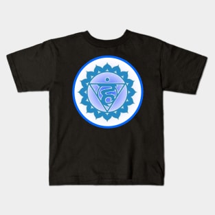 Speak your truth Throat Chakra- Dark Blue Kids T-Shirt